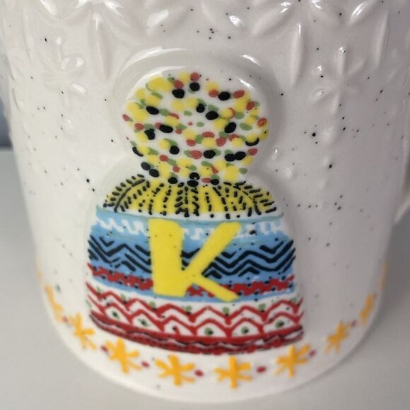 Anthropologie Bundled Up Monogram Mug K - Picture 2 of 7